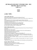 KH GIÁO DỤC NĂM HỌC 2010 - 2010