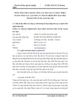 PHÂN TÍCH THỰC TRẠNG CÔNG TÁC ĐÀO TẠO VÀ PHÁT TRIỂN NGUỒN NHÂN LỰC TẠI CÔNG TY TRÁCH NHIỆM HỮU HẠN MỘT THÀNH VIÊN NƯỚC SẠCH HÀ NỘI