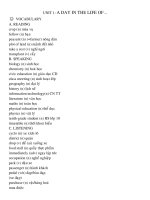 Từ vưng, ngữ pháp E 10