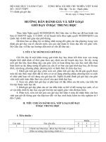 TIÊU CHUẨN ĐÁNH GIÁ TIẾT DẠY THPT