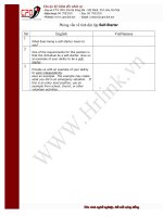 Độc lập ( Independent, Self-Starter )