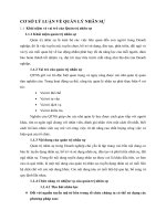 CƠ SỞ LÝ LUẬN VỀ QUẢN LÝ NHÂN SỰ