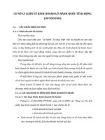 CƠ SỞ LÝ LUẬN VỀ KINH DOANH LỮ HÀNH QUỐC TẾ BỊ ĐỘNG