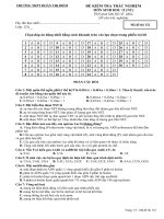 Kiểm tra 1 tiết 12 nâng cao