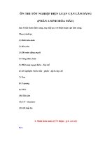 ÔN THI TỐT NGHIỆP BIỆN LUẬN CẬN LÂM SÀNG (PHẦN 1-SINH HÓA MÁU)