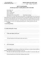 Mẫu kiểm điểm đảng viênnăm 2010