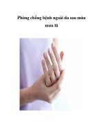 Phòng chống bệnh ngoài da sau mùa mưa lũ