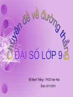 Chuyên đề về đường thẳng