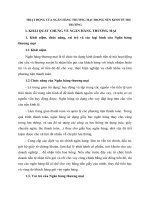 HOẠT ĐỘNG CỦA NGÂN HÀNG THƯƠNG MẠI TRONG NỀN KINH TẾ THỊ TRƯỜNG