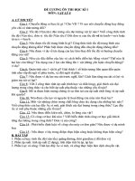 đề cương ôn tập và đề thi HK I Víp