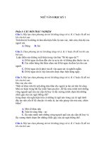 NGÂN HÀNG ĐỀ TRẮC NGHIỆN VĂN 8