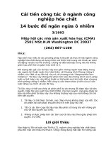 Cải tiến công tác ở ngành công nghiệp hóa chất - 14 bước để ngăn ngừa ô nhiễm