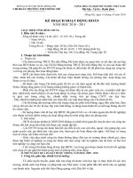 Kế hoạch Đoàn 2010 - 2011