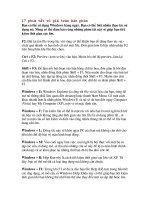 Các phím tắt trên bàn phím máy tính