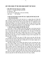 GIỚI THIỆU CHUNG VỀ TÌNH HÌNH DOANH NGHIỆP THỦY SẢN 86