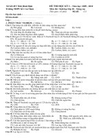 đề thi sinh 11 học kỳ 1 năm 2009-2010