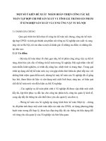 MỘT SỐ Ý KIẾN ĐỀ XUẤT  NHẰM HOÀN THIỆN CÔNG TÁC KẾ  TOÁN TẬP HỢP CHI PHÍ SẢN XUẤT VÀ TÍNH GIÁ THÀNH SẢN PHẨM Ở XÍ NGHIỆP SẢN XUẤT VÀ CUNG ỨNG VẬT TƯ HÀ NỘI