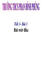 Bai 1: Bài mở đầu