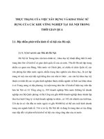 THỰC TRẠNG CỦA VIỆC XÂY DỰNG VÀ KHAI THÁC SỬ DỤNG CỦA CÁC KHU CÔNG NGHIỆP TẠI  HÀ NỘI TRONG THỜI GIAN QUA