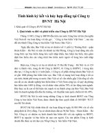 Tình hình ký kết và hủy hợp đồng tại Công ty BVNT  Hà Nội