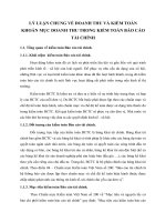 LÝ LUẬN CHUNG VỀ DOANH THU VÀ KIỂM TOÁN KHOẢN MỤC DOANH THU TRONG KIỂM TOÁN BÁO CÁO TÀI CHÍNH