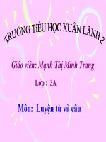 Luyện từ và câu: So sánh, dấu chấm