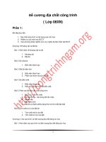 Đề cương địa chất công trình