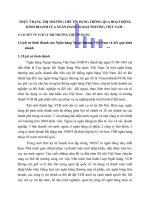 THỰC TRẠNG THỊ TRƯỜNG THẺ TÍN DỤNG THÔNG QUA HOẠT ĐỘNG KINH DOANH CỦA NGÂN HÀNG NGOẠI THƯƠNG VIỆT NAM