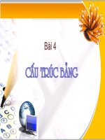 Bài 4 (Cấu trúc bảng)