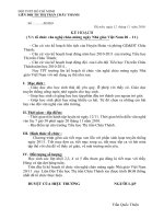 KẾ HOẠCH VĂN NGHỆ 20-11