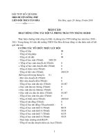 BÁO CÁO THÁNG 10/2010