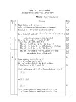 ĐÁP ÁN  ĐỀ THI VAO 1O(1)