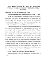 THỰC TRẠNG CÔNG TÁC HUY ĐỘNG VỐN TRONG DÂN CƯ  CỦA SỞ GIAO DỊCH I NGÂN HÀNG ĐẦU TƯ VÀ PHÁT TRIỂN VN