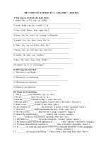 đề cương ôn tập học kỳ 1 English7