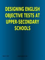 Thiết kế bài tập TNKQ Tiếng Anh