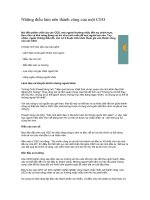 Những điều làm nên thành công của một CEO