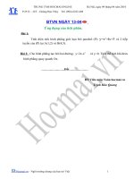 Các bài toán ứng dụng của tích phân (Bài tập và hướng dẫn giải)