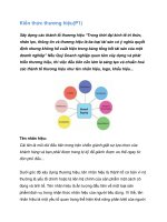 Kiến thức thương hiệu (P1)