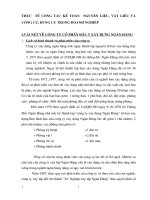 THỰC  TẾ CÔNG TÁC KẾ TOÁN  NGUYÊN LIỆU, VẬT LIỆU VÀ CÔNG CỤ, DỤNG CỤ TRONG DOANH NGHIỆP