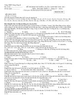 khao sat khoi A, B Nam 2010 - 2011