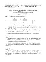 Đề thi HSG Vật Lý 09-10 Tháp Mười
