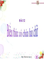 Biểu thức chứa 2 chữ