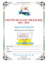 Ôn thi đại học môn toán 2013 chuyên đề khảo sát hàm số 