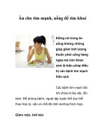 Ăn cho tim mạnh, uống để tim khoẻ