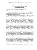 Một số ý kiến ban đàu về giải pháp nhằm cải tiến