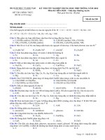 Đề thi chính thức kỳ thi tốt nghiệp THPT 2010 môn Hóa - Giáo dục thường xuyên (Mã đề thi 250)
