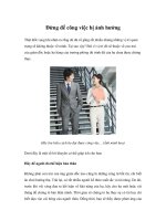 Đừng để công việc bị ảnh hưởng