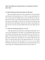 PHÂN TÍCH HIỆU QUẢ KINH DOANH CỦA NHNo&PTNT HUYỆN KIẾN THUỴ