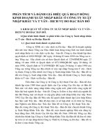 PHÂN TÍCH VÀ ĐÁNH GIÁ HIỆU QUẢ HOẠT ĐỘNG KINH DOANH XUẤT NHẬP KHẨU Ở CÔNG TY XUẤT NHẬP KHẨU VÀ TƯ VẤN - DỊCH VỤ ĐO ĐẠC BẢN ĐỒ