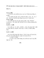 đề tham khảo hóa 9 HKI